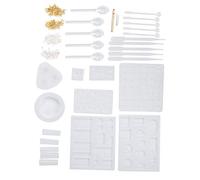 Generic Ensemble de Moules de Moulage de Bijoux en Silicone, pour une Fabrication Facile de Colliers et de Boucles D'oreilles, avec des Activités Amusantes en Famille, DIY