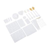 Generic Ensemble de Moules de Moulage en Silicone Flexible, Facile à Nettoyer, pour Collier, Pendentif, Boucle D'oreille, Profitez du Plaisir Parent-enfant, Léger