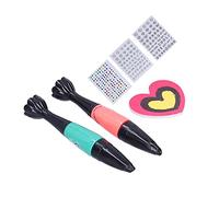 Generic Ensemble de Nail Art pour Enfants avec Stylos à Vernis à Ongles Colorés et Autocollants pour des Manucures Créatives Lors de Fêtes D'anniversaire et de Soirées Pyjama, en Plastique Sûr