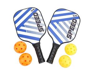 Generic Ensemble de Palettes de Cornichons à Noyau en Nid d'abeille de 16 Mm, Conception Robuste avec Un Point Doux Plus Grand, 2 Raquettes et 4 Balles pour Un Jeu Confortable (Sac de Rangement Gris)