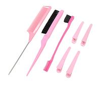 Generic Ensemble de Peignes de Coiffure, Brosse à Poils Doux pour Femmes, Hommes et Enfants, Ensemble de Brosses à Cheveux en Laine de Nylon ABS pour la Coiffure Quotidienne et les Salons