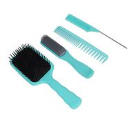 Generic Ensemble de Peignes de Coiffure, Ensemble de Brosses à Cheveux pour le Cuir Chevelu en Cuir à Partir de Massage en Fibre de Carbone à 4 Pièces en Carbone (en boîte)