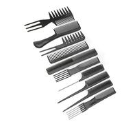 Generic Ensemble de Peignes de Coiffure, Ergonomiques Professionnels 10 Pièces pour Cheveux Longs, Courts et Bouclés, Ensemble de Peignes à Haute Température avec Matière Plastique, Idéal pour le
