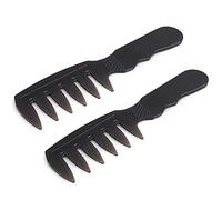 Generic Ensemble de Peignes Professionnels pour Hommes, Peignes à Dents Larges Durables pour la Coiffure à Tête D'huile, Taille Compacte pour les Voyages, 2 Pièces en Matériau PC de Haute qualité