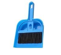 Generic Ensemble de Pelle à Poussière avec Brosse de Bureau, Balai à Main de Table, Pelle à Poussière Ergonomique, Nettoyage Efficace, Poils Souples pour Ordinateur (BLUE)