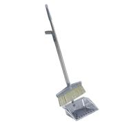 Generic Ensemble de Pelle à Poussière et Balai, Outil de Nettoyage Durable avec Long Manche pour la Maison et Le Bureau, en Acier Inoxydable et en PP, Kit Pratique de 2 Pièces (Gray)