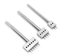 Generic Ensemble de Perforations pour L'artisanat du Cuir avec Bord Incisif pour les Travailleurs du Cuir, Outil de Perforation D'espacement pour L'artisanat du, Outil 3 Pièces pour Artistes en