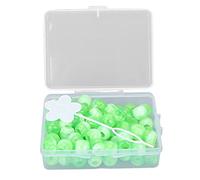 Generic Ensemble de Perles pour Tressage de Cheveux, 74 Pièces, Bobines de Cheveux Uniques et élégantes, Dreadlocks, Perles pour Mariages, Défilés de Mode, Plastique et Résine (GREEN)