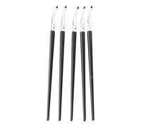 Generic Ensemble de Pinceaux pour Eye-liner Courbés Multifonctionnels, Pinceaux de Maquillage Coudés en Fibres Souples, Dessinez un Contour D'eye-liner Clair, 5 Pièces