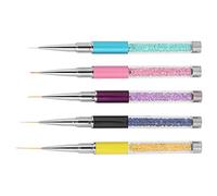 Generic Ensemble de Pinceaux Professionnels pour Nail Art, Polyvalents, 5 Pièces, Pinceaux à Pointe pour Dessin, pour Bricolage, Usage Domestique, Laine de Nylon, 5 Tailles Différentes