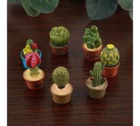 Generic Ensemble de Plantes Miniatures de Petits, Plantes Succulentes Miniatures en Argile et Fil Durables pour la Décoration de Maison de Poupée et Le Jardin Féerique, 7 Pièces