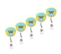 Generic Ensemble de Porte-badges rétractables : 5 Pinces à Bouche en, Extensibles et Durables pour les Cartes d'identité, Parfaites pour une Utilisation au Bureau et à L'école (médecin de sexe