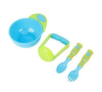 Generic Ensemble de Presse-purée pour Aliments pour Bébés, Outil de Presse Manuel Léger et Facile à Moudre pour Nourrissons et Nouveau-nés, Bleu et Vert, 4 Pièces (Modèle de couleurs mélangées bleu