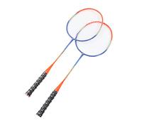 Generic Ensemble de Raquettes de Badminton en Ferroalliage Léger et Durable pour Jeu Récréatif et Professionnel Orange 2 Pièces