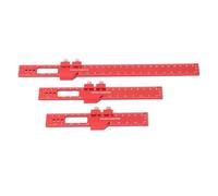 Generic Ensemble de Règles Polyvalentes pour le Travail du Bois, 3 Pièces Réglables avec Fonctions de Curseur et de Traçage D'angle pour un Marquage Efficace 16cm 20cm 30cm
