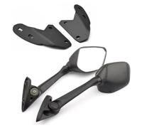 Generic Ensemble de rétroviseurs latéraux pour moto, noir, ajustement spécifique au véhicule, support de guidon, lentille convexe, forme géométrique, compatible avec les modèles CF 450MT