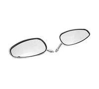 Generic Ensemble de Rétroviseurs pour Scooter de mobilité, Miroirs en Verre Réfléchissant en Acier Inoxydable Durable, Accessoire de Vision Claire pour Scooters électriques, 2 Unités