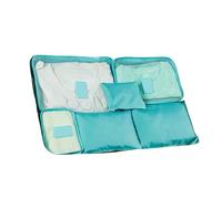 Generic Ensemble de Sacs de Rangement pour Bagages de Voyage, 6 Pièces, Légers, Portables, Imperméables, Organisateurs d'emballage de Bagages de Voyage, Tissu Oxford pour Hôtels (Blue)