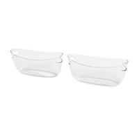 Generic Ensemble de Seaux à Glace Transparents, 2 Pièces, avec 2 Cuillères, pour Fêtes et Rassemblements, en PET, capacité de 5l, Bacs à Boissons