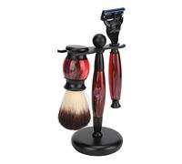 Generic Ensemble de Soutien de Brosse à Barbe, Ensemble de Brosse de Support de Rasage Léger 3PCS POIGNÉE CONFORMABLE EN RÉSINE pour Homme pour le Salon