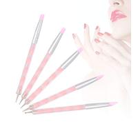 Generic Ensemble de Stylos à Gel Magnétique à Double extrémité pour Nail Art pour des Pointes D'Ongles Scintillantes de Longue Durée, pour un Usage Professionnel ou Domestique - 5 Pièces Rose/bleu