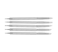 Generic Ensemble de Stylos à Points pour Nail Art, Stylo de Peinture à Ongles Double extrémité Exquis pour Bricolage Nail Art Usage Professionnel et Familial 5 Pièces (WHITE)