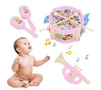 Generic Ensemble de Tambour pour Enfants, Ensemble de Percussions de Tambour pour Enfants, Plastique Résistant à l'automne pour bébé Petit Garçon (Pink)