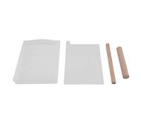 Generic Ensemble de Tapis de Moule à Antiadhésif en Silicone pour Outils de Fabrication de Bonbons au Chocolat avec Rouleau à Pâtisserie en Bois - Parfait pour la Fabrication de, de Gelée de