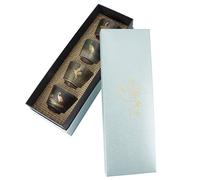 Generic Ensemble de Tasses à thé Kung Fu en Céramique de Style Japonais, Verres Magnifiquement Conçus pour la Dégustation de thé en Famille, Usage Personnel et Cadeau, 4 Pièces, Service à Rétro Cuit