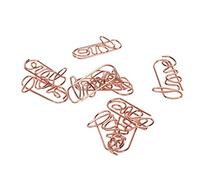 Generic Ensemble de Trombones en or Rose, Formes Uniques de Cœur et D'amour, Légers et Portables pour le Bureau et la Maison, 100 Pinces en Métal avec Boîte de Rangement (LOVE)