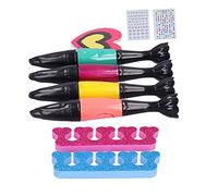 Generic Ensemble de Vernis à Ongles pour Enfants, Kit de Vernis à Ongles Amusant pour les Enfants Créatifs de Plus de 3 Ans, Comprend des Autocollants et des Outils pour le Plaisir de la Manucure