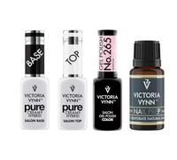 Generic Ensemble de vernis gel Wisdom, finition hybride pure crémeuse, base hybride pure et crémeuse et préparation des ongles en salon