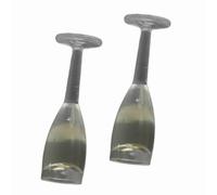 Generic Ensemble de Verres à Champagne pour Maison de Poupée au Design détaillé, 2 Pièces, Modèle de Tasse à Boire Miniature pour Mini Jardins et Décorations de Plantes, Ajustement Parfait pour