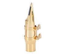 Generic Ensemble D'embouts de Saxophone Alto C-6, Embout en Laiton doré pour Musiciens, Comprend un Capuchon et une Ligature, 1 unité
