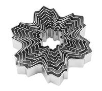 Generic Ensemble D'emporte-pièces en Acier Inoxydable en Forme de Flocon de Neige pour la Pâtisserie DIY, 9 Moules à Flocons de Neige de Tailles Différentes pour les Biscuits de Noël, Accessoires de