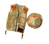 Generic Ensemble D'équipement D'aventure En Plein Air avec Gilet D'exploration pour Enfants, Orange