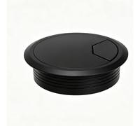 Generic Ensemble D'œillets de Bureau en Plastique ABS de 3 Pouces, Lot de 6 Cache-trous de Câble Noirs pour Organiser les Câbles au Bureau à Domicile