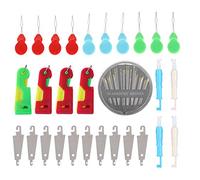 Generic Ensemble D'outils D'Aiguilles à Coudre pour Personnes âgées, Enfile-aiguille Automatique Facile à Utiliser pour Diverses Aiguilles, 56 Pièces