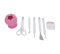 Generic Ensemble d'Outils de Bricolage, Outils de Bricolage d'artisanat de Fabrication de Fonctionnement Faciles avec Boîte de Stockage en Silicone de Gravure de Basic Tools Set For Maker For (PINK)