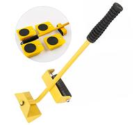 Generic Ensemble D'outils de Déplacement de Levage de Meubles, capacité de 200 Kg Robuste pour Déplacer des Meubles comme des Réfrigérateurs et des Laveuses, Acier allié ABS Jaune, 5 Pièces