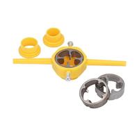 Generic Ensemble D'outils de Fabrication de Filetage en PVC, Kit D'enfilage de Tuyau Durable pour Installation de Plomberie avec 3 Matrices de Taille de Filetage 1/2 Pouces 3/4 Pouces 1 NPT