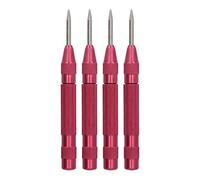Generic Ensemble D'outils de Poinçon Central 4 Pièces en Acier Rapide Automatique pour un Positionnement Précis sur L'acier et le PVC Longueur de 5" (rouge)