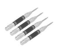 Generic Ensemble D'outils de Poinçon Central 4 Pièces en Acier Rapide Automatique pour un Positionnement Précis sur L'acier et le PVC Longueur de 5" (noir blanc)