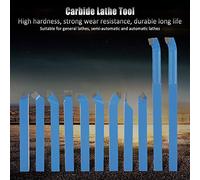 Generic Ensemble D'outils de Tour 11 Pièces, Carbure cémenté en Acier au Carbone, Coupe à Grande Vitesse pour Tours Généraux 8 * 8mm pour Tours Automatiques