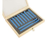 Generic Ensemble D'outils de Tour à Pointe en Carbure, Longue Durée de Vie Durable pour Tourner le Métal du Bois, 11 Pièces 8x8mm pour Tours Généraux, Tours Semi-Automatiques et Automatiques