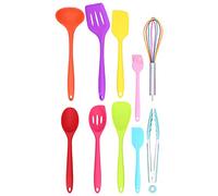 Generic Ensemble D'Ustensiles de Cuisine en Silicone, Spatule, Cuillère, Batteur à œufs, Brosse, Ustensiles de Cuisine pour la Cuisson Antiadhésive, Cuisson en, 10 Pièces (Ensemble de 10 pièces en
