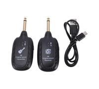 Generic Ensemble émetteur et Récepteurs de Guitare sans Fil Rechargeables avec Zéro Latence, Idéal pour les Séances de Pratique de Guitare électrique à Domicile (Version florale noire)