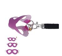 Generic Ensemble Harnais et Laisse pour Hamster en Simili Cuir Souple, sans Danger pour Les Animaux, Gilet de Marche en Plein Air pour Hamsters, Rats, Cochons d'Inde, 3 Tailles (Purple)