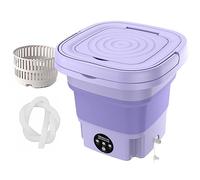 Generic Ensemble lave-linge et sèche-linge portable, mini laveuse pliante violette, charge par le haut, très efficace (eau, énergie), petite machine à laver portable pour appartements, dortoirs