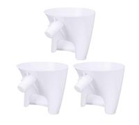 Generic Entonnoir de Versement de Farine Anti-éclaboussures pour Cuisine, Mélangeur à Tête Inclinable, Entonnoir à Farine 3 Pièces en Matériau ABS Blanc, Passe au Lave-vaisselle pour Artisan KSM150